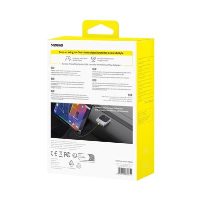 11. Adapter CarPlay Baseus SafeJourney Series bezprzewodowy - szary
