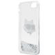 7. Etui Karl Lagerfeld Glitter Choupette Head na iPhone 7 / 8 / SE 2020 / SE 2022 - srebrne
