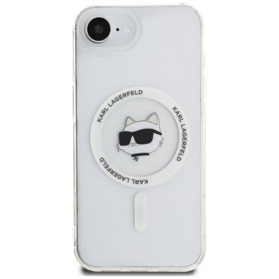 3. Etui Karl Lagerfeld IML Metal Choupette Head MagSafe na iPhone 16e - białe