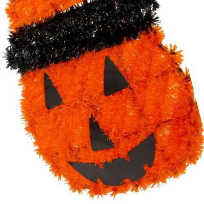 8. FIGURKA DEKORACYJNA DYNIA 35CM HALLOWEEN POMARAŃCZOWY PASEK