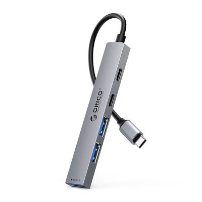 Hub USB-A/USB-C Orico YSB4-U2 stacja dokująca 2x USB-A 2.0 + 1x USB-A 3.0 + 1x USB-C 2.0 + 1x USB-C - szary