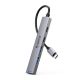 Hub USB-A/USB-C Orico YSB4-U2 stacja dokująca 2x USB-A 2.0 + 1x USB-A 3.0 + 1x USB-C 2.0 + 1x USB-C - szary
