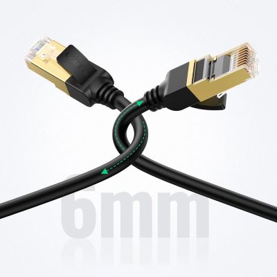 8. Kabel sieciowy Ugreen NW107 RJ45/Cat 7 F/FTP 5m - czarny