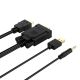 6. Kabel Orico XD-VATH VGA i mini jack 3.5 mm do HDMI Full HD 60 Hz z zasilaniem USB 5 m - czarny