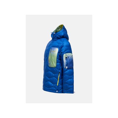 3. Kurtka puchowa męska PEAK PERFORMANCE M Helium Aop Utility Down Hood kolor niebieski