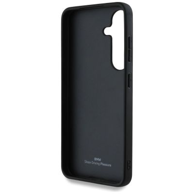 7. Etui BMW Leather Big Wordmark na Samsung Galaxy S25  - czarne