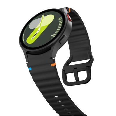 3. Pasek Tech-Protect Silicone Sport na Samsung Galaxy Watch 4 / 5 / 5 Pro / 6 / 7 / FE - czarny