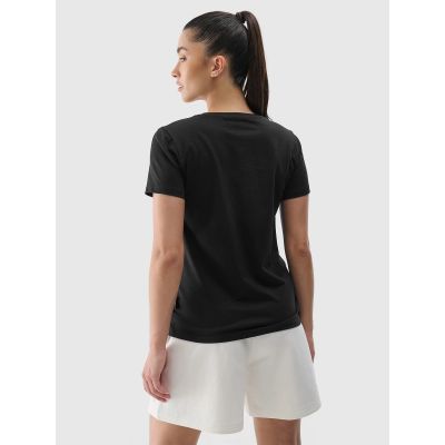 3. T-shirt regular z nadrukiem damski 4F 4FRSS24TTSHF2547-20S