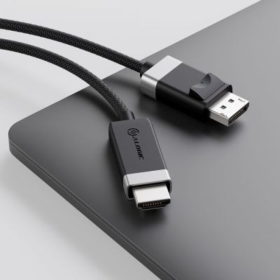 4. ALOGIC FUDPHD2-SGR adapter kablowy 2 m DisplayPort HDMI Czarny, Szary