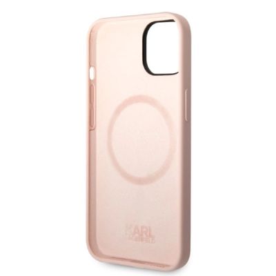7. Etui Karl Lagerfeld Silicone Ikonik MagSafe na iPhone 14 Plus - różowe