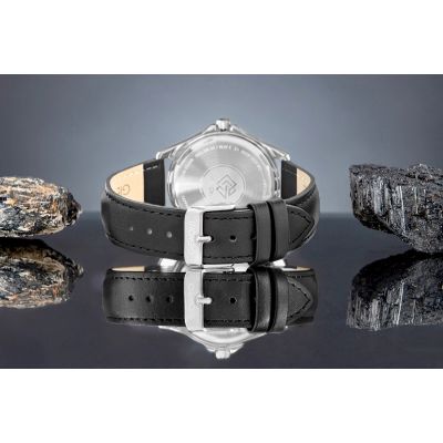 6. Zegarek Męski Giewont Elegance Sapphire Czarny GW5160-A2