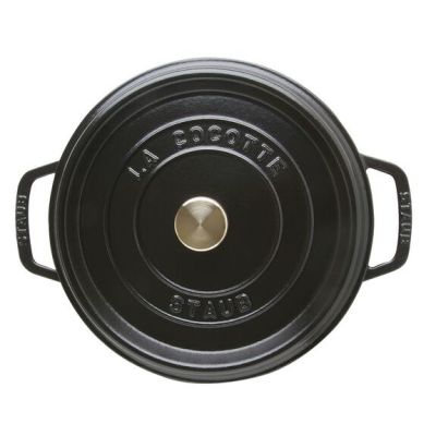 4. Garnek żeliwny okrągły Staub - 3.8 ltr, Czarny