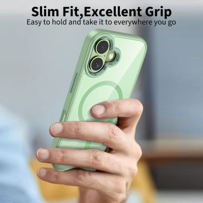 6. Etui Tech-Protect MagMat MagSafe na iPhone 17 - przezroczysto-zielone