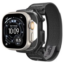 Zestaw etui Spigen Rugged Armor + pasek Spigen Athlex Air na Apple Watch Ultra (49 mm) - czarno-szare