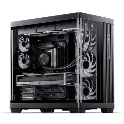 23. Jonsbo TK-4 Gehäuse, Midi-Tower, ATX, Tempered Glass - schwarz