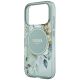 5. Etui Guess IML Flowers Pearl Strap MagSafe na iPhone 18 Pro / 17 Pro - zielone