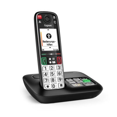 12. Gigaset EASY 500A Telefon analogowy/DECT Nazwa i identyfikacja dzwoniącego Czarny, Srebrny