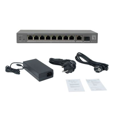 6. LevelOne PoE+Switch 8xGE PoE/1xGE/1xSFP 120W unmanag.Plastik