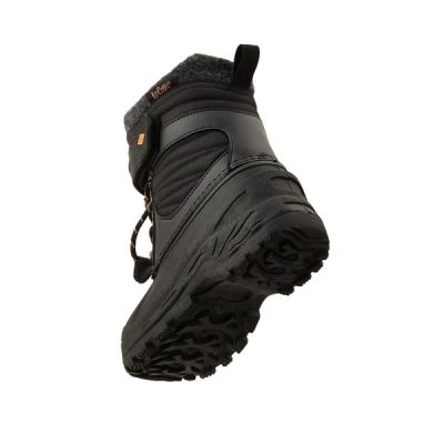 5. Lee Cooper buty zimowe dziecięce śniegowce czarne ocieplane na rzep