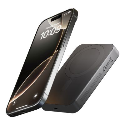 4. ZENS Slim Qi2 Aluminium Powerbank - magnetyczny powerbank 10000 mAh kompatybilny z MagSafe i Qi2 (black)