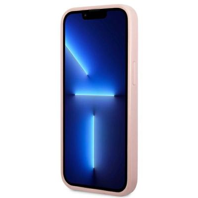 5. Etui Guess Glitter Script na iPhone 14 Pro Max - różowe