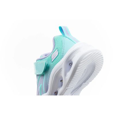 7. Skechers buty sportowe dziecięce Color Breeze LED dla dziewczynki turkusowe