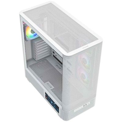 8. MODECOM OBUDOWA VOLCANO AQ 400 ARGB MIDI BIAŁA