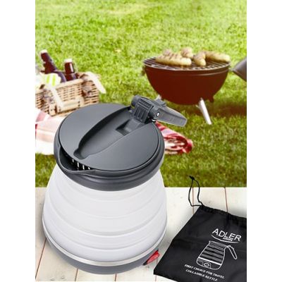 8. Czajnik elektryczny Adler AD 1279 (750W 0.6l; kolor biały)