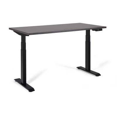 Biurko/Stolik z regulowaną wysokością UNIQUE ACTIVE I 14-C103W-B-140-YZ-13 czarny stelaż blat antracyt, 140X70 cm