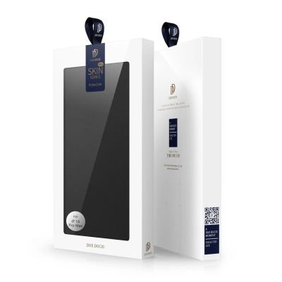 7. Etui Dux Ducis Skin Pro na iPhone 16 Pro z klapką i miejscem na kartę - czarne