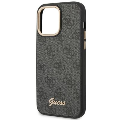 6. Etui Guess 4G Vintage Gold Logo na iPhone 14 Pro Max - czarne
