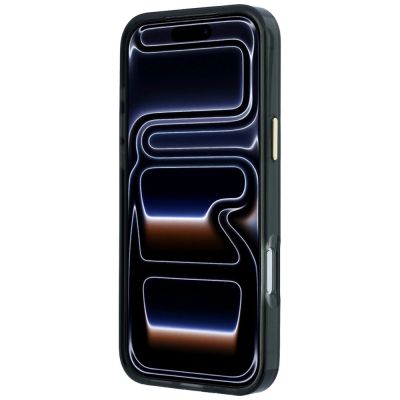 5. Etui Karl Lagerfeld IML Big Signature Resin Metal Frame na iPhone 18 Pro Max / 17 Pro Max - czarne