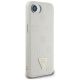 4. Etui Guess Grained Hot Stamp Peony Triangle Logo MagSafe na iPhone 16e - beżowe