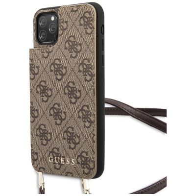 2. Etui Guess 4G Crossbody na iPhone 11 Pro Max - brązowe
