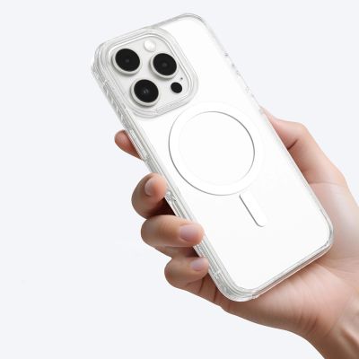 6. Etui silikonowe AMAZINGTHING Titan Pro Mag Case z pierścieniem magnetycznym do iPhone 16 Pro - przezroczyste