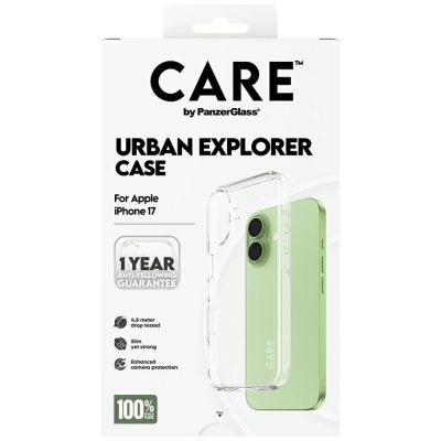5. Etui CARE by PanzerGlass Flagship Urban Explorer w. Clear Frame na iPhone 17 - przezroczyste