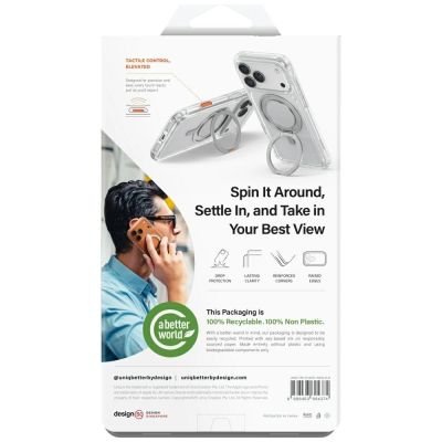 7. Etui UNIQ Swivix 360 Rotating Kickstand na iPhone 17 - przezroczyste