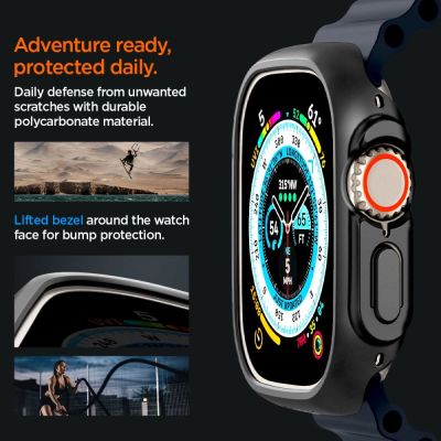 14. Etui Spigen Thin Fit na Apple Watch Ultra (49 mm) - czarne