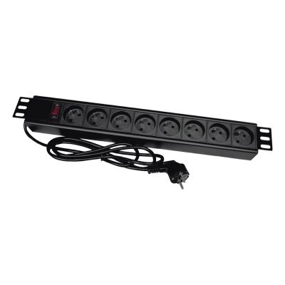 Listwa przeciwprzepięciowa A-LAN PZ081U3M (8 x UTE; 16 A (3680 W); 3m; kolor czarny)