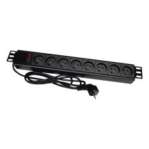 Listwa przeciwprzepięciowa A-LAN PZ081U3M (8 x UTE; 16 A (3680 W); 3m; kolor czarny)