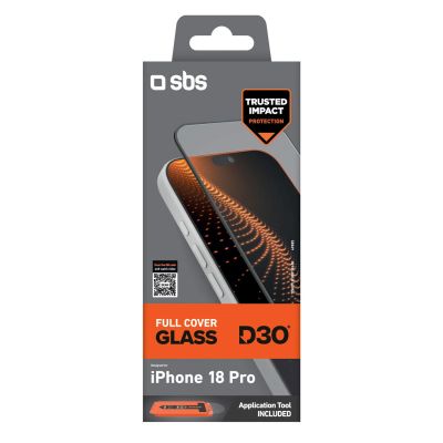 2. Szkło ochronne SBS D3O Full Cover Glass na iPhone 18 Pro z aplikatorem