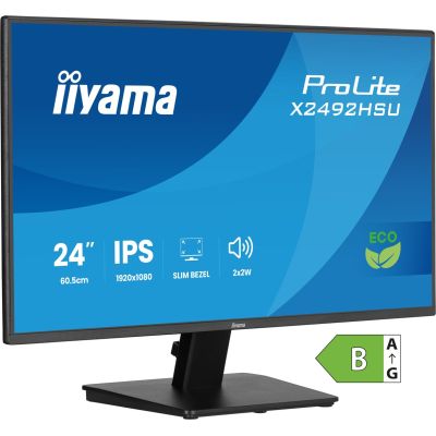 20. iiyama ProLite 24-calowy panel IPS Full HD z wąskimi ramkami z każdej strony i klasą energetyczną B