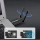 6. Wozinsky dwupasmowy bezprzewodowy adapter USB 3.0 WiFi 6 - czarny