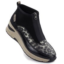 Botki damskie na koturnie czarne Rieker N9362-00