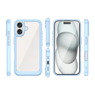 2. Etui Outer Space Case z żelową ramką do iPhone 16 Plus - niebieskie