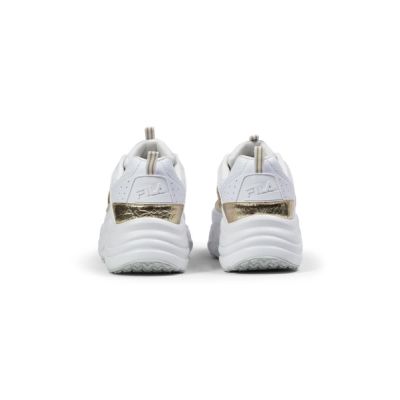 6. Fila Skye ZP buty sportowe damskie sneakersy modne białe ze złotym