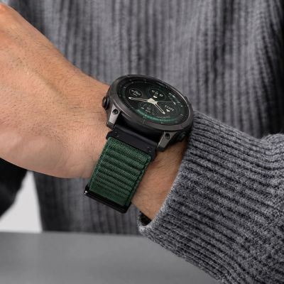 7. Pasek Tech-Protect NylonLoop na Garmin Fenix 5X / 5X Plus / 6X / 6X Pro / 7X / 8 / 8 Pro / 9 / 9 Pro (51 mm) - zielony