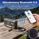 9. Extralink RADIO AWARYJNE BLUETOOTH SOLARNE Z KORBKA DYNAMO POWERBANK 4000MAH Z LATARKA SOS BT-4000 Przenośny Analogowe i cyfrowe Czarny, Pomarańczowy