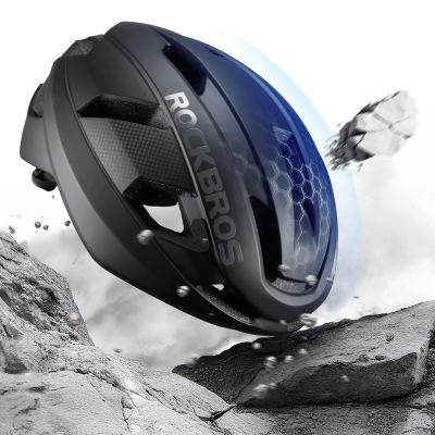 6. Kask rowerowy Rockbros LK-15 z włókna węglowego 58-62 cm - czarny