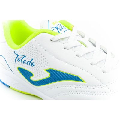 7. Joma buty sportowe piłkarskie Toledo JR 2602 halowe dziecięce białe